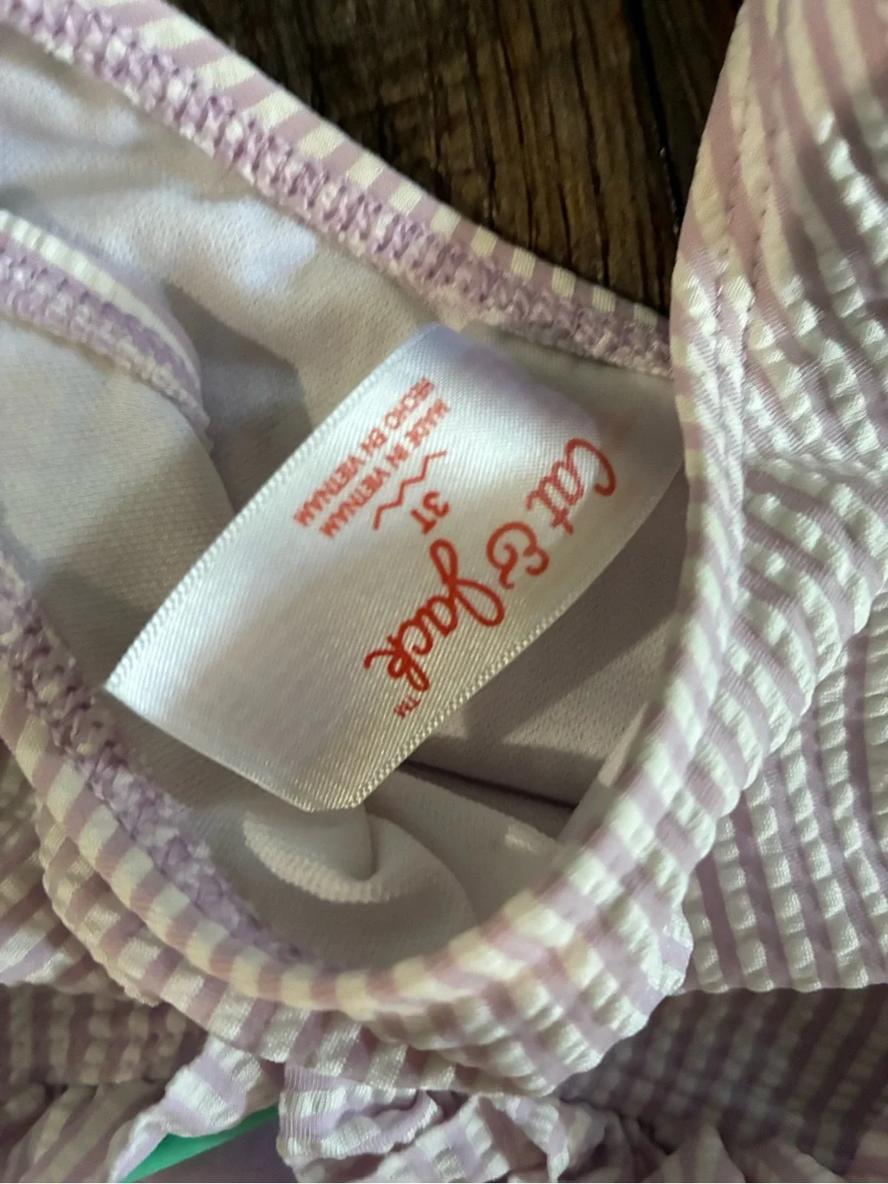 Cat & Jack sz 3T 4-Piece Swim Set Lavender Ruffle Bikini + Patterned One-Pieces